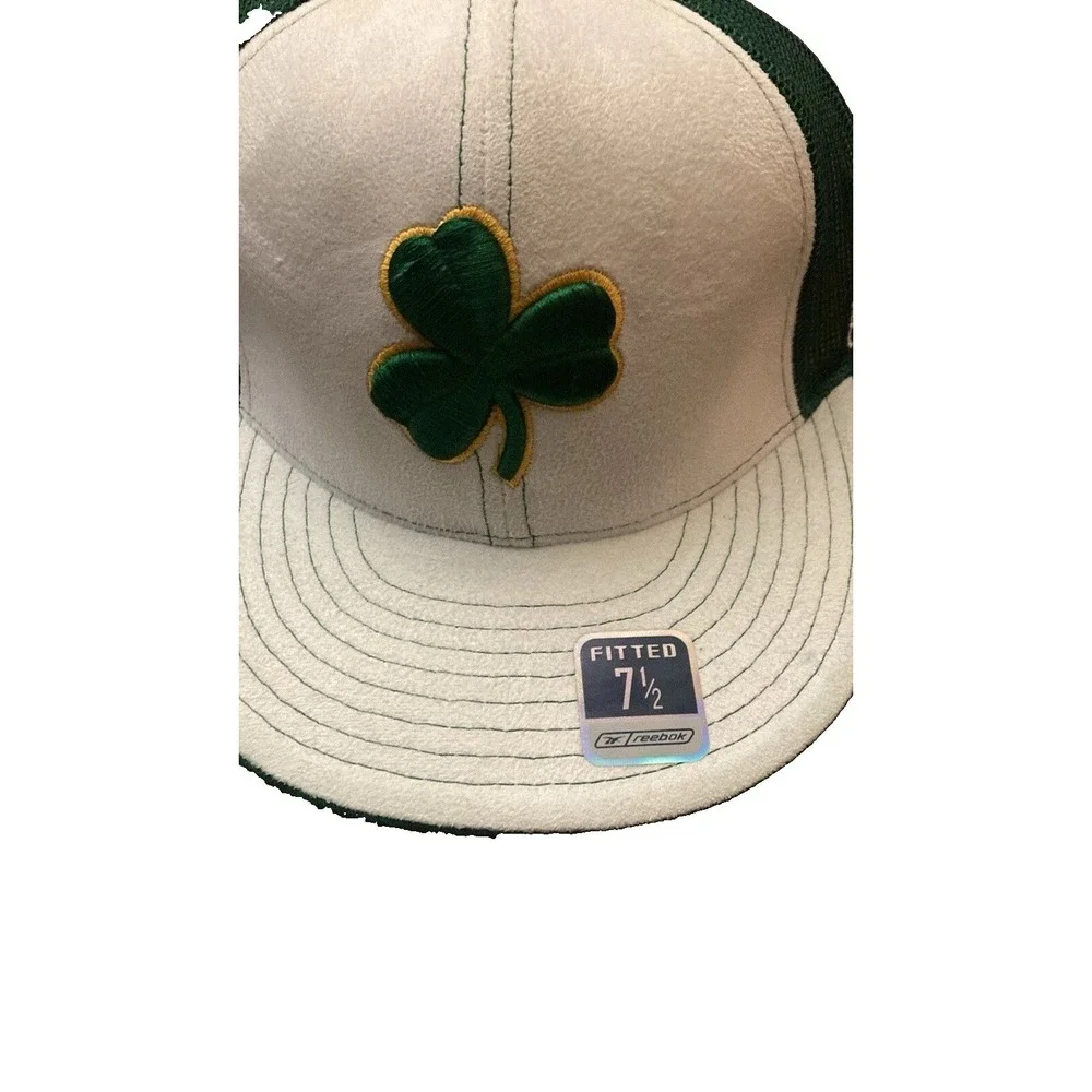 Reebok‎ Suede With Mesh Back Boston Celtics Fitted Hat. Size 7-1/2